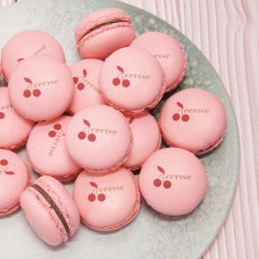 Macarons med print til dit event - Kager med logo